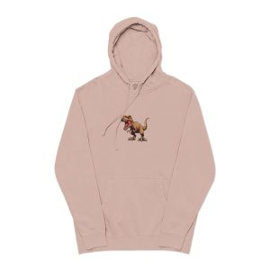 T Rex 1 Unisex Pigment Dyed Hoodie Embroidery