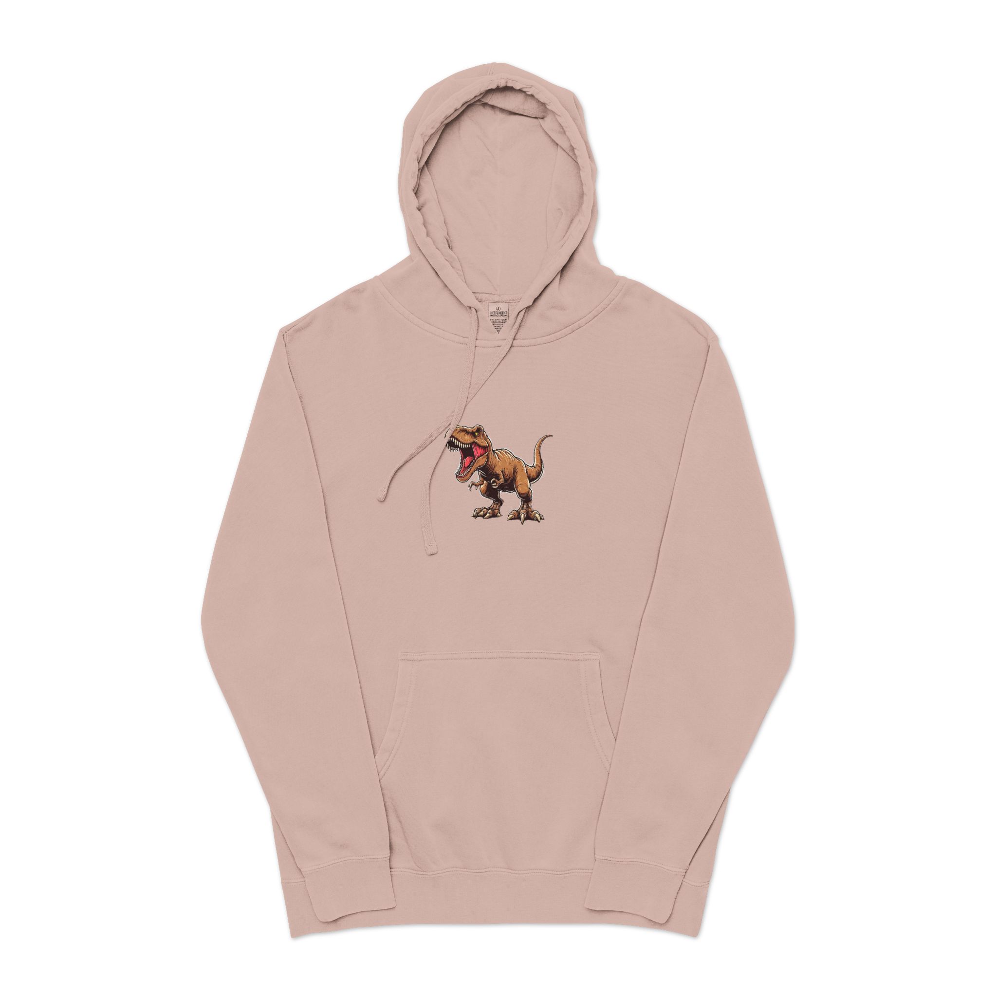 T Rex 1 Unisex Pigment Dyed Hoodie Embroidery
