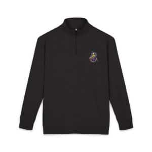 Death Pizza Unisex Fleece Pullover Embroidery