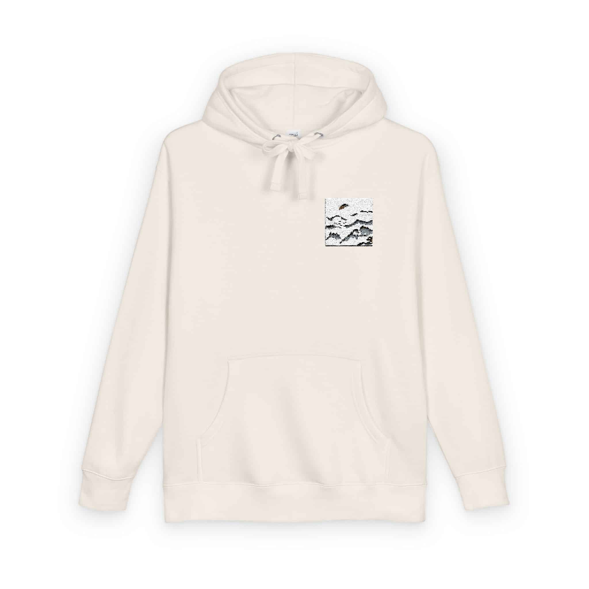 Watercolor Chinese Style Unisex Fleece Hoodie - Image 6