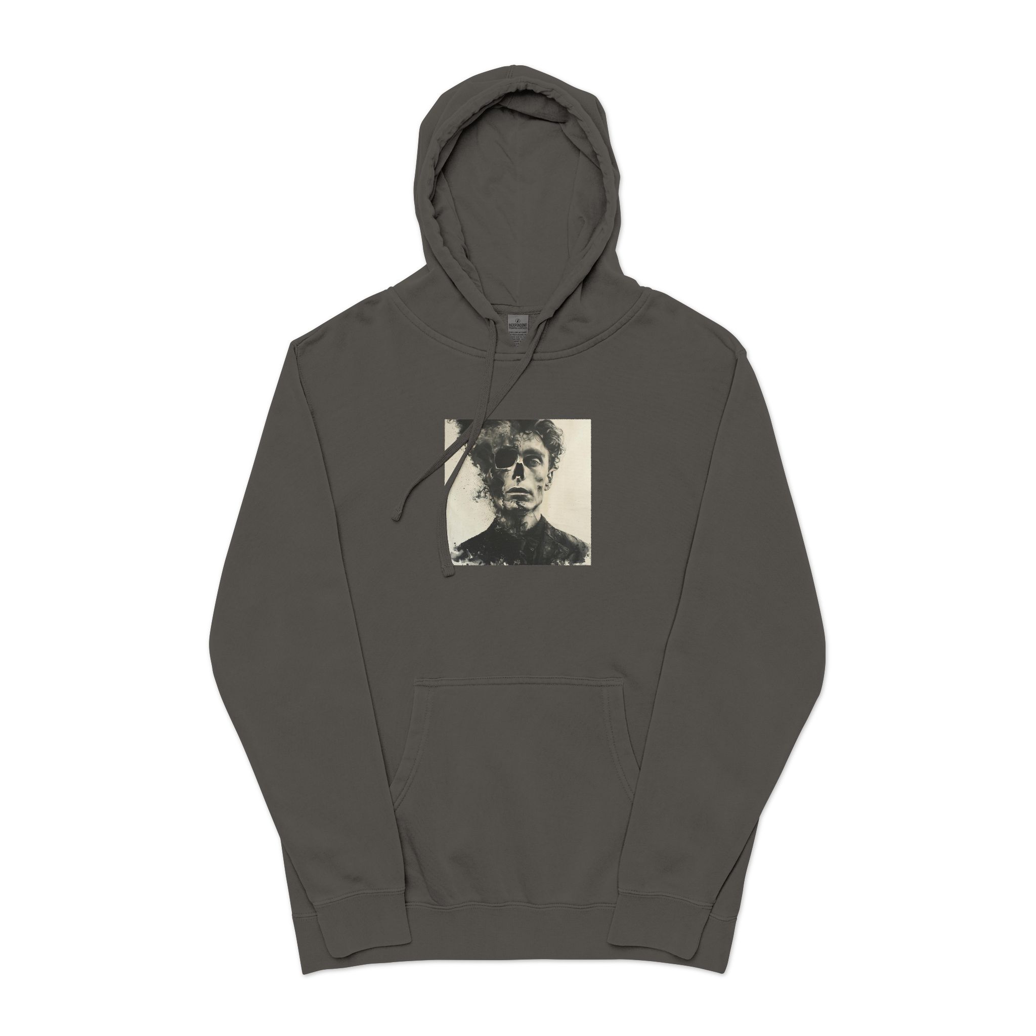 Surreal Skull Unisex Pigment Dyed Hoodie Embroidery - Image 25
