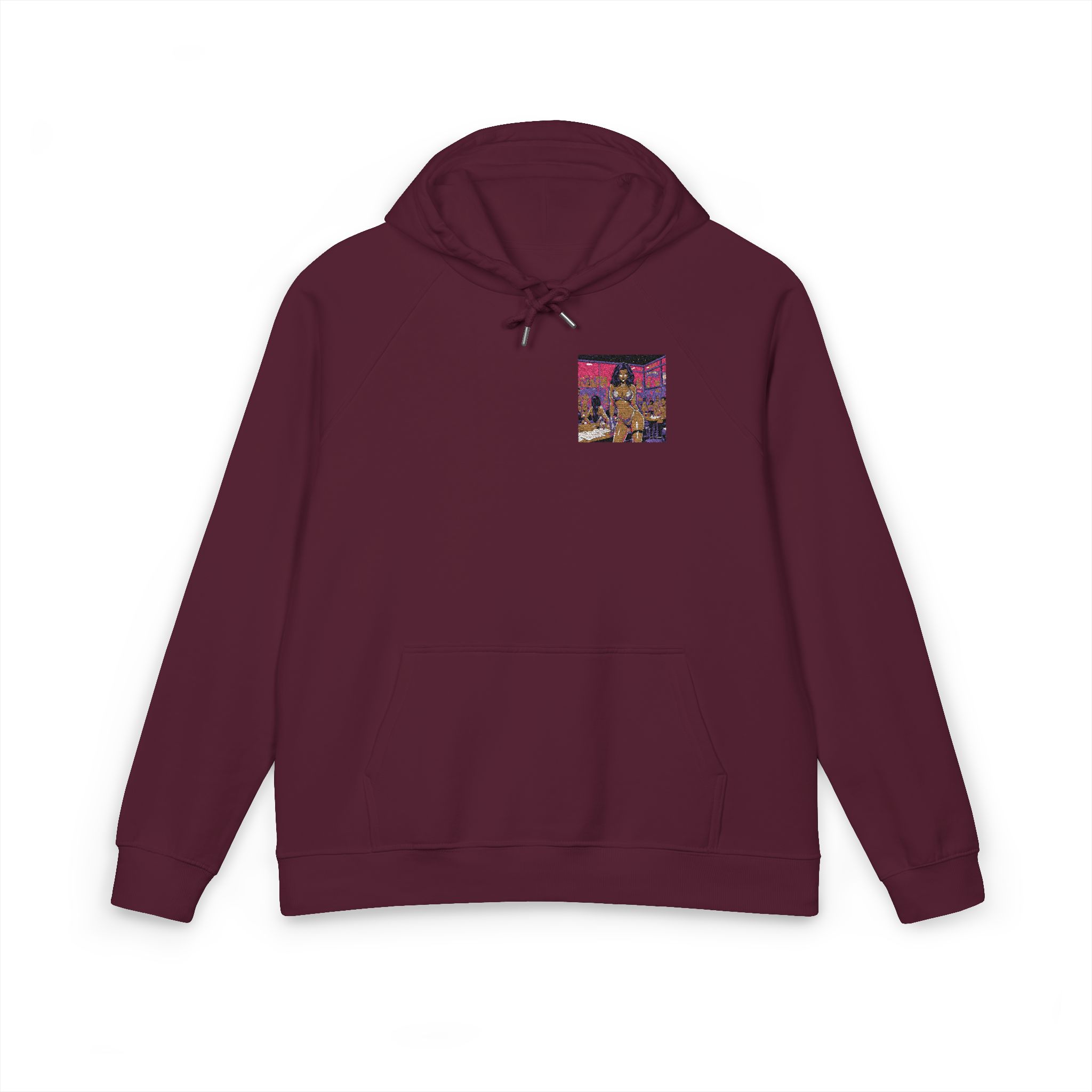 Sexy Woman 4 Unisex Eco Raglan Hoodie Embroidery - Image 21