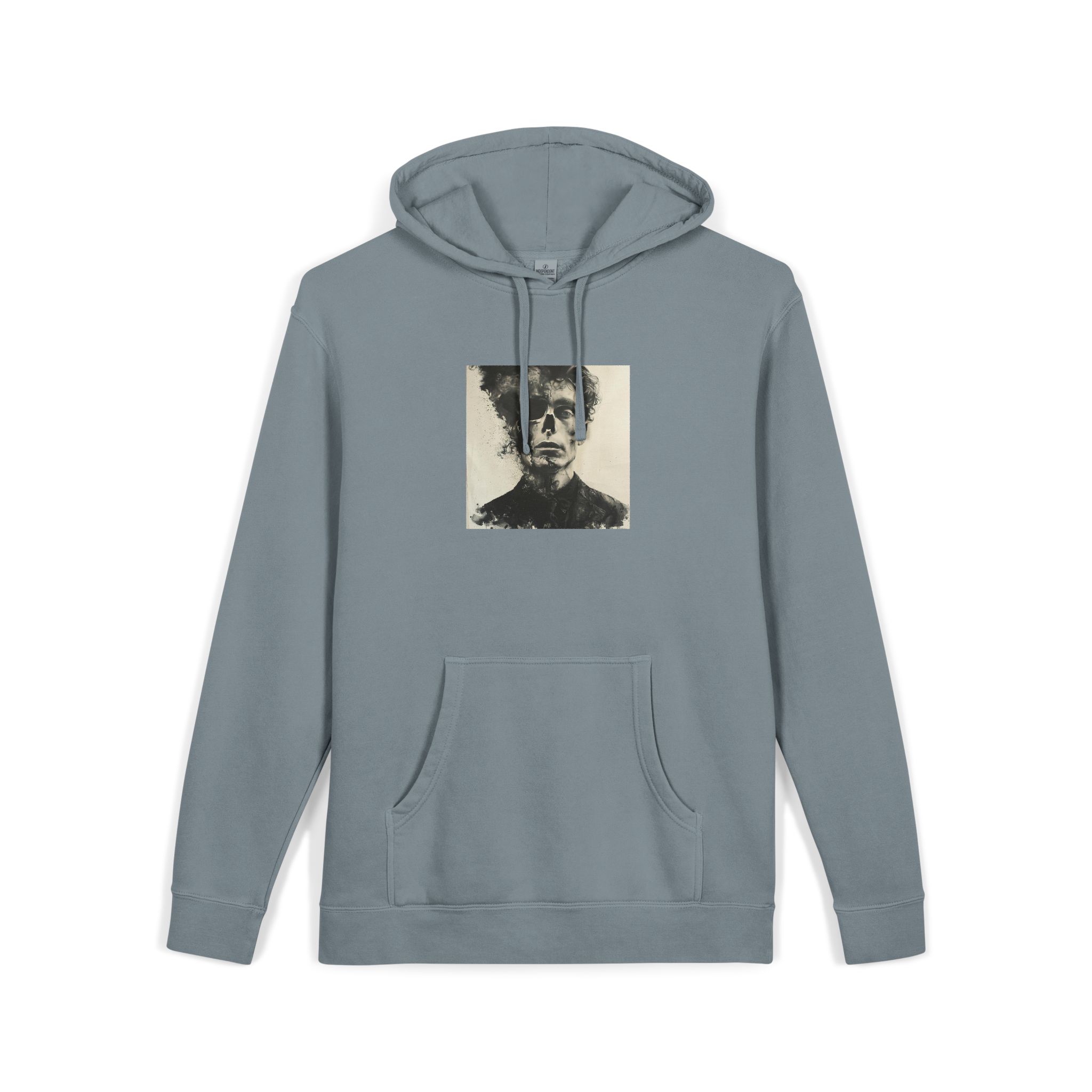 Surreal Skull Unisex Pigment Dyed Hoodie Embroidery - Image 23