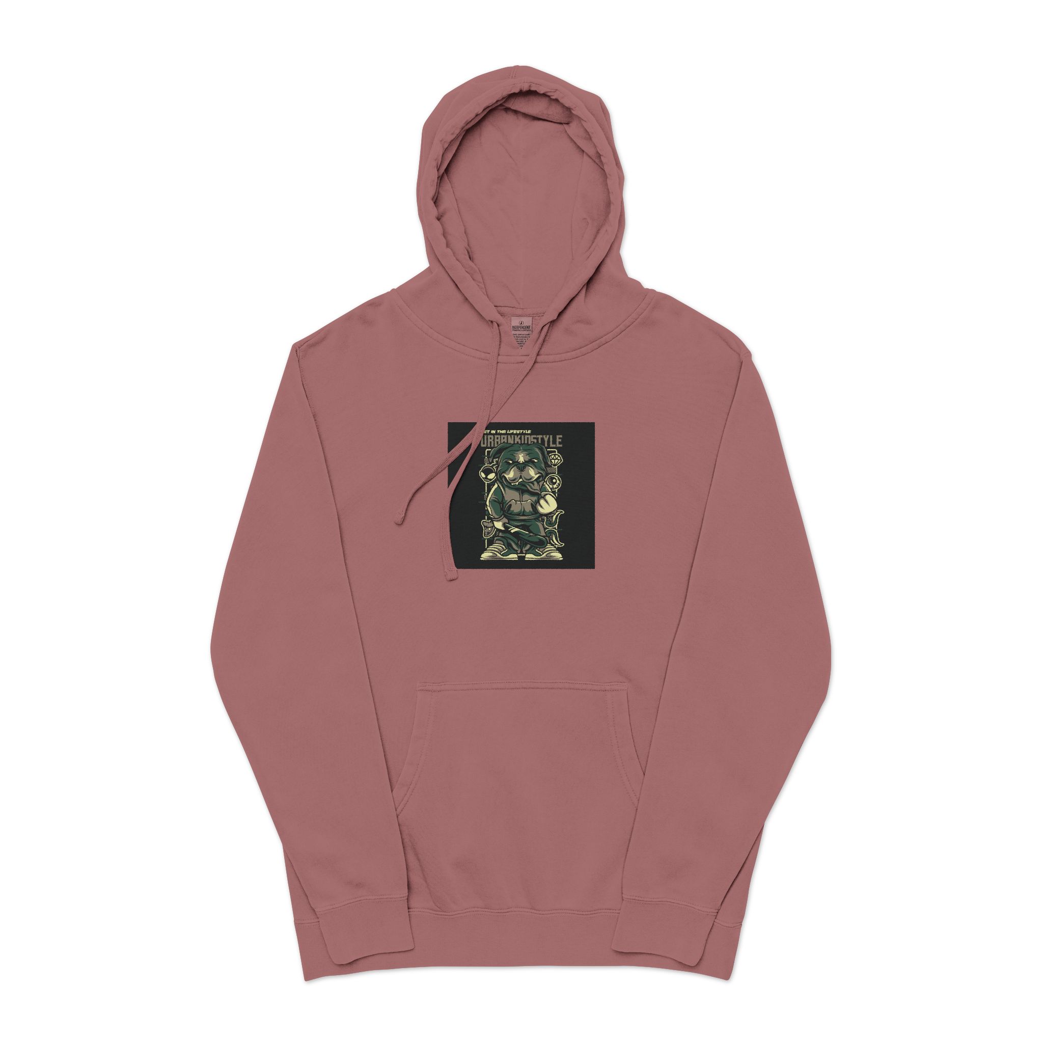 Urbankidstyle Unisex Pigment Dyed Hoodie Embroidery - Image 29