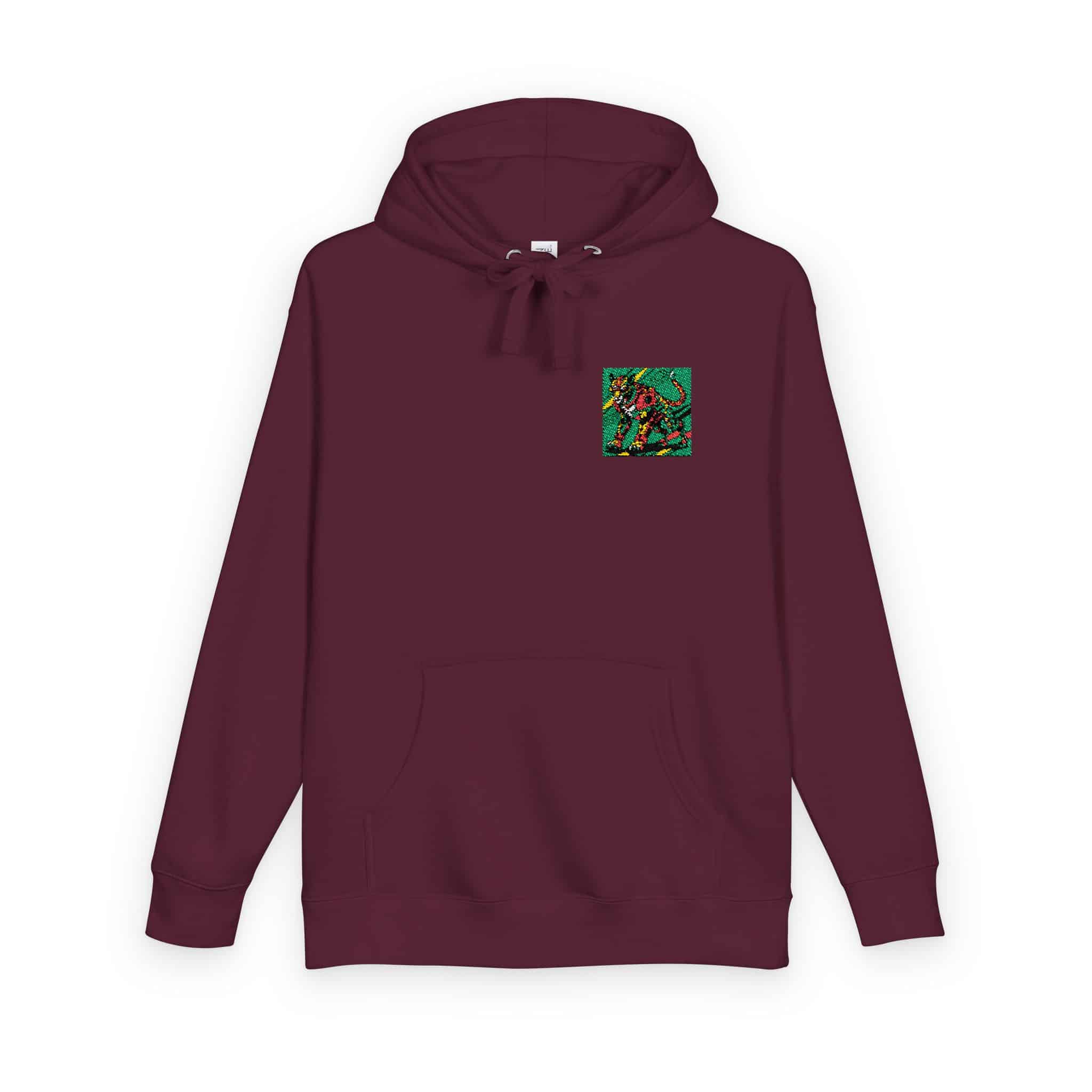Drawing Cat With Red Tail Unisex Fleece Hoodie - Image 30