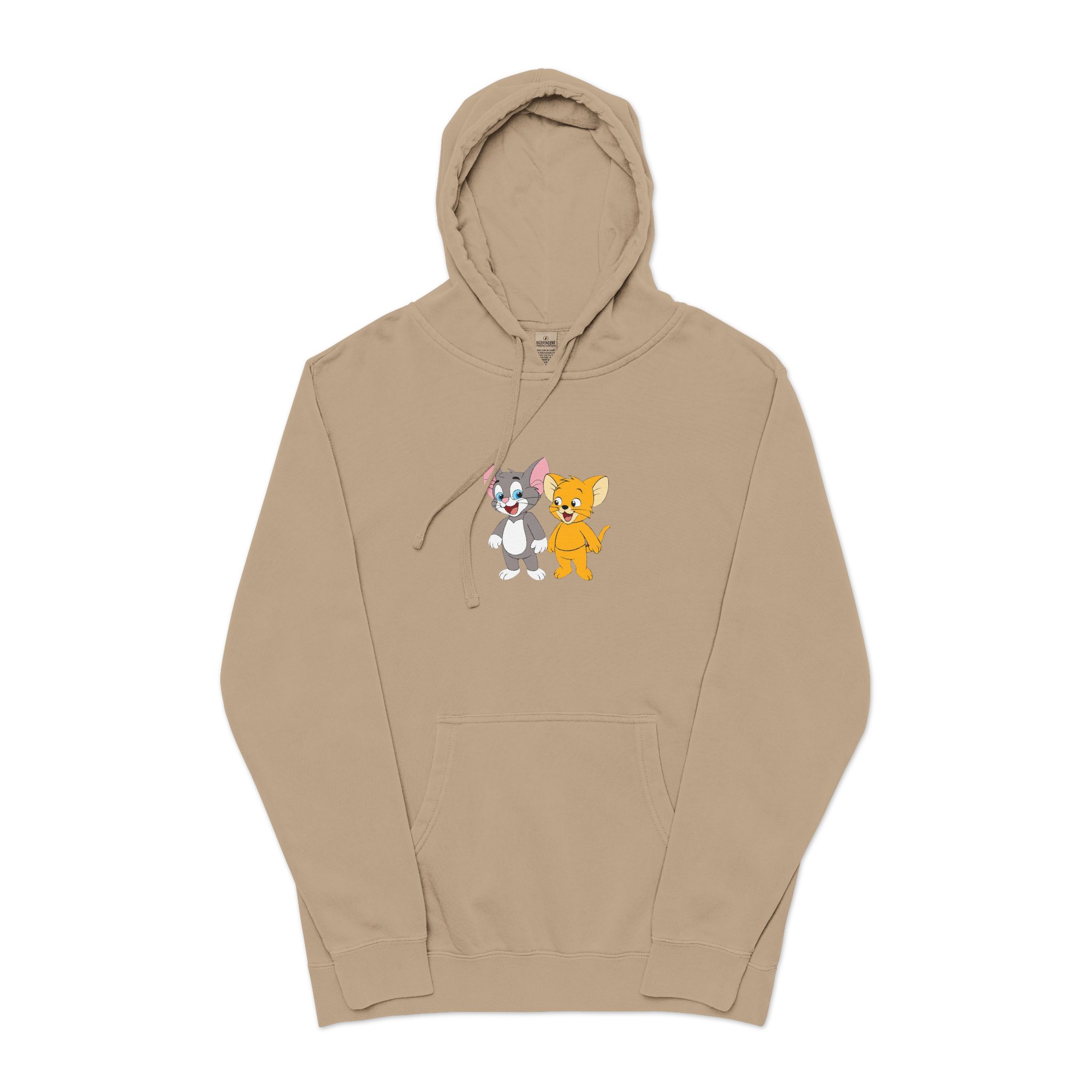 Tom and Jerry Unisex Pigment Dyed Hoodie Embroidery - Image 5